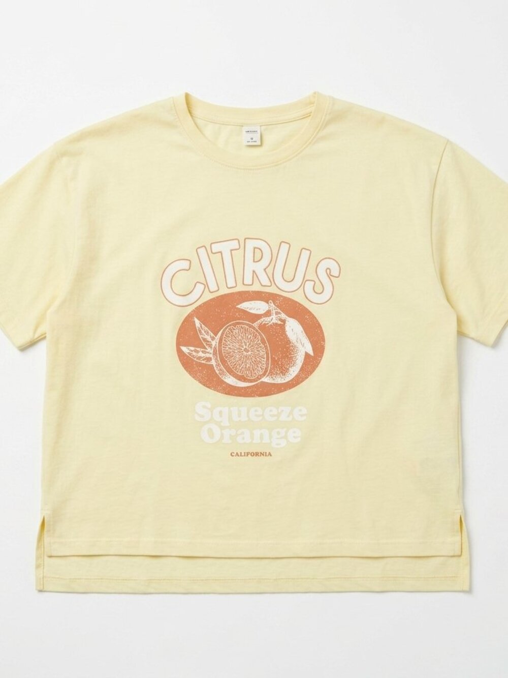 Primark Women's Yellow and Cream T-shirt